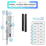 Auto Lock Smart Door Lock - Black - 35-85mm (22x270mm) Multipoint -