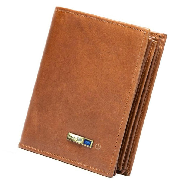 Smart Bluetooth Wallet - Brown - -