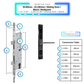 Smart Door Lock Sleek - Black - 35-85mm (22x330mm) Sliding Door Multipoint
