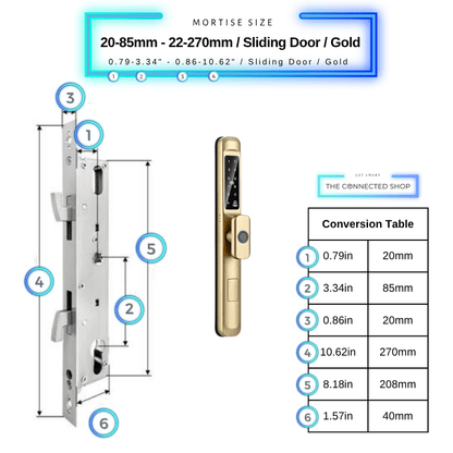 Cerradura inteligente para puerta delgada
