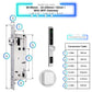 Smart Door Lock Thin - 50-85mm (22x240mm) - Silver - With WiFi Gateway