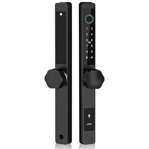 Smart Door Lock Thin - No mortise - Black - No WiFi Gateway