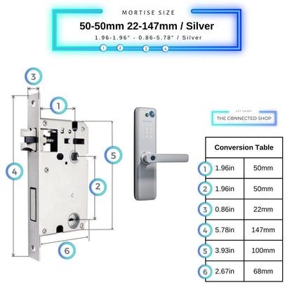 Universal Smart Door Lock Camera - 50-50mm (22x147mm) - Silver -